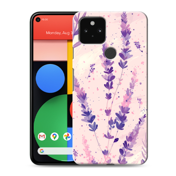 Силиконовый чехол на Google Pixel 5 с принтом цветы лаванда