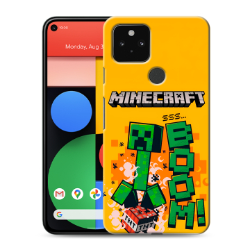 Силиконовый чехол на Google Pixel 5 с принтом Майнкрафт Minecraft