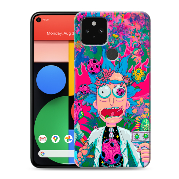 Силиконовый чехол на Google Pixel 5 с принтом Рик и Морти Rick Morty