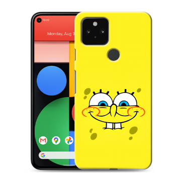 Силиконовый чехол на Google Pixel 5 с принтом спанчбоб спанч боб Силиконовый чехол на Google Pixel 5 с принтом спанчбоб спанч боб
