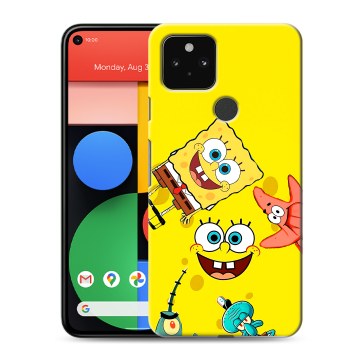 Силиконовый чехол на Google Pixel 5 с принтом Спанч боб Спанчбоб Силиконовый чехол на Google Pixel 5 с принтом Спанч боб Спанчбоб