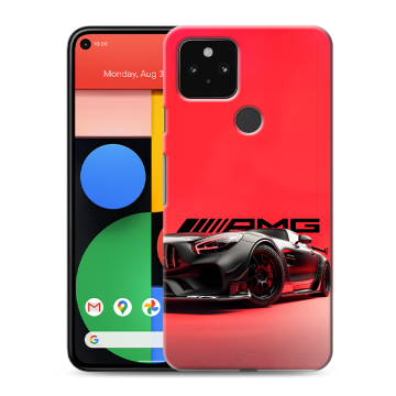 Силиконовый чехол на Google Pixel 5 с принтом Мерседес Mercedes AMG