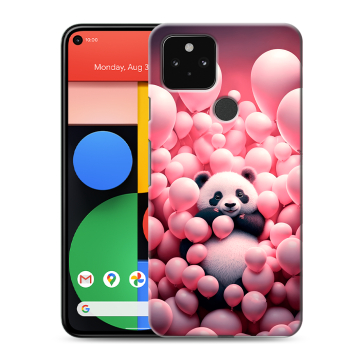 Силиконовый чехол на Google Pixel 5 с принтом Панда Силиконовый чехол на Google Pixel 5 с принтом Панда