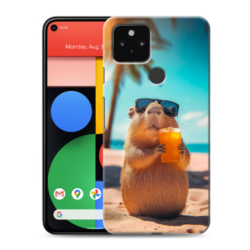 Силиконовый чехол на Google Pixel 5 с принтом Капибара Силиконовый чехол на Google Pixel 5 с принтом Капибара
