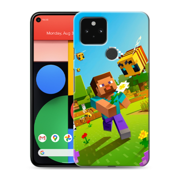 Силиконовый чехол на Google Pixel 5 с принтом Майнкрафт Minecraft Силиконовый чехол на Google Pixel 5 с принтом Майнкрафт Minecraft