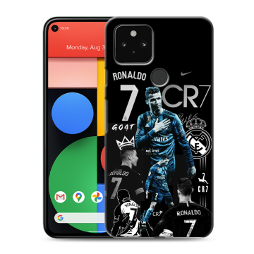 Силиконовый чехол на Google Pixel 5 с принтом Реал Роналдо Силиконовый чехол на Google Pixel 5 с принтом Реал Роналдо