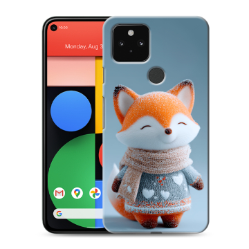Силиконовый чехол на Google Pixel 5 с принтом Лиса