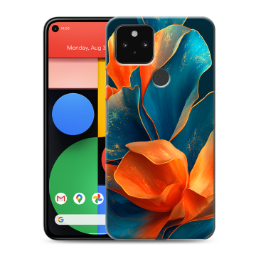 Силиконовый чехол на Google Pixel 5 с принтом Цветы