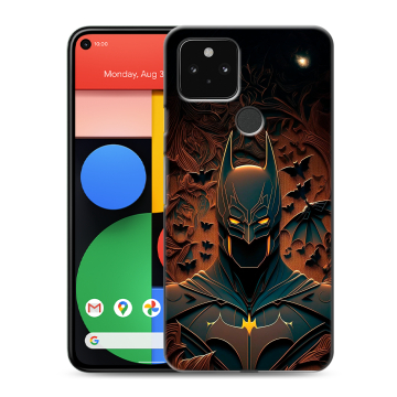 Силиконовый чехол на Google Pixel 5 с принтом Batman Бэтмен
