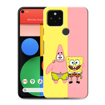 Силиконовый чехол на Google Pixel 5 с принтом Спанч боб Спанчбоб