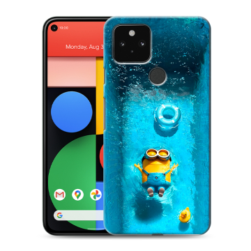 Силиконовый чехол на Google Pixel 5 с принтом Миньоны Силиконовый чехол на Google Pixel 5 с принтом Миньоны