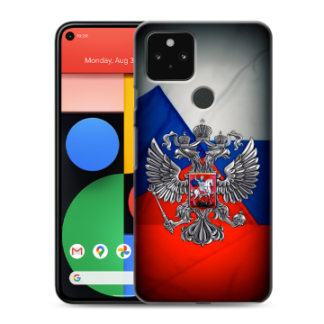 Силиконовый чехол на Google Pixel 5 с принтом Флаг России