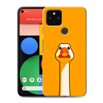 Силиконовый чехол на Google Pixel 5 с принтом Смешная утка