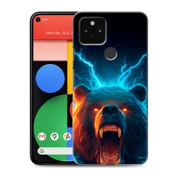Силиконовый чехол на Google Pixel 5 с принтом Медведь