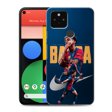 Силиконовый чехол на Google Pixel 5 с принтом Барселона Barca Yamal 