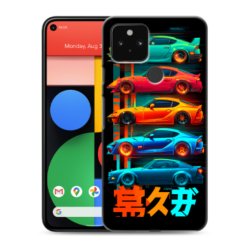 Силиконовый чехол на Google Pixel 5 с принтом машины тачки