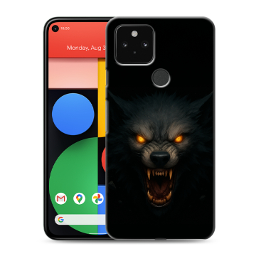 Силиконовый чехол на Google Pixel 5 с принтом Волк