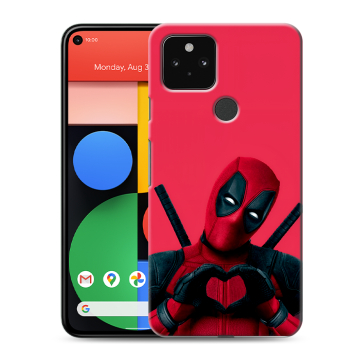 Силиконовый чехол на Google Pixel 5 с принтом Дедпул Deadpool Силиконовый чехол на Google Pixel 5 с принтом Дедпул Deadpool