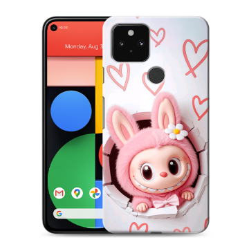 Силиконовый чехол на Google Pixel 5 с принтом Labubu Лабубу Силиконовый чехол на Google Pixel 5 с принтом Labubu Лабубу