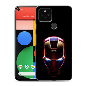 Силиконовый чехол на Google Pixel 5 с принтом IronMan Железный человек