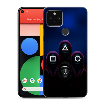 Силиконовый чехол на Google Pixel 5 с принтом Игра Кальмара