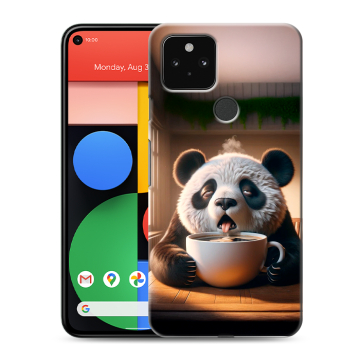 Силиконовый чехол на Google Pixel 5 с принтом смешная панда