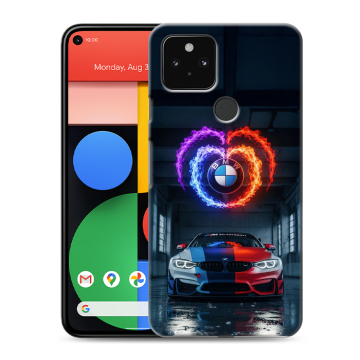 Силиконовый чехол на Google Pixel 5 с принтом BMW БМВ
