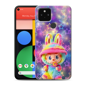Силиконовый чехол на Google Pixel 5 с принтом Labubu Лабубу