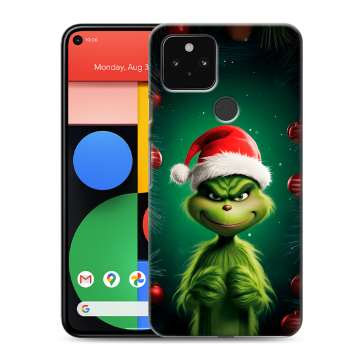 Силиконовый чехол на Google Pixel 5 с принтом Гринч Новый год Рождество