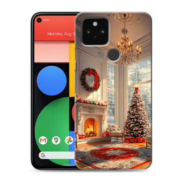 Силиконовый чехол на Google Pixel 5 с принтом Новый год