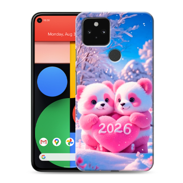 Силиконовый чехол на Google Pixel 5 с принтом Новый год
