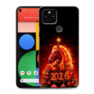 Силиконовый чехол на Google Pixel 5 с принтом Новый год