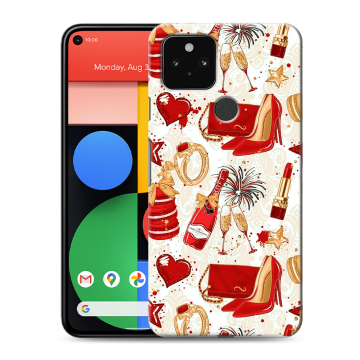 Силиконовый чехол на Google Pixel 5 с принтом Новый год