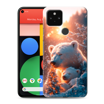 Силиконовый чехол на Google Pixel 5 с принтом Новый год Силиконовый чехол на Google Pixel 5 с принтом Новый год