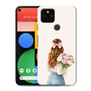Силиконовый чехол на Google Pixel 5 с принтом женский