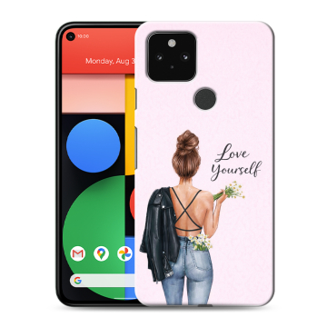 Силиконовый чехол на Google Pixel 5 с принтом женский