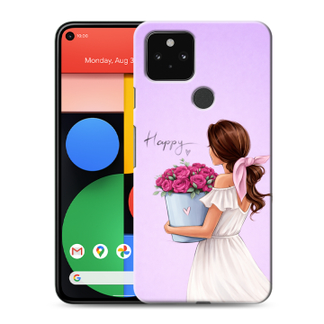 Силиконовый чехол на Google Pixel 5 с принтом женский