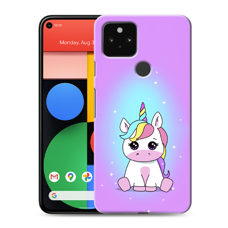 Пластиковый чехол на Google Pixel 5 с принтом Единорог Пластиковый чехол на Google Pixel 5 с принтом Единорог