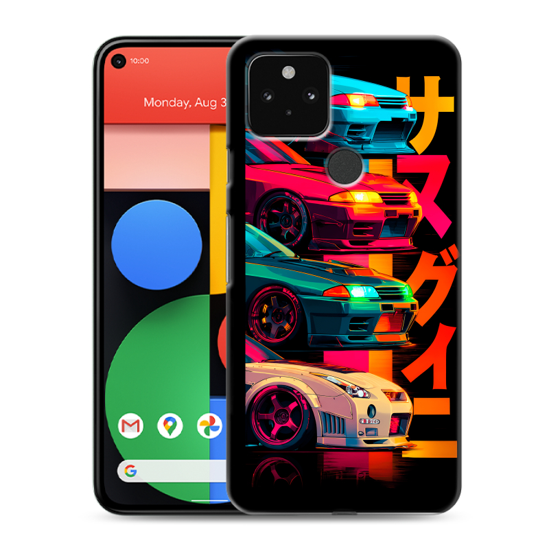 Силиконовый чехол на Google Pixel 5 с принтом Гоночные машины Силиконовый чехол на Google Pixel 5 с принтом Гоночные машины