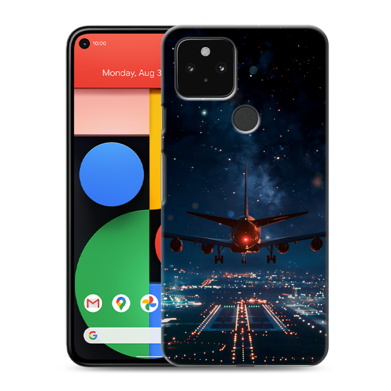 Пластиковый чехол на Google Pixel 5 с принтом самолет Пластиковый чехол на Google Pixel 5 с принтом самолет