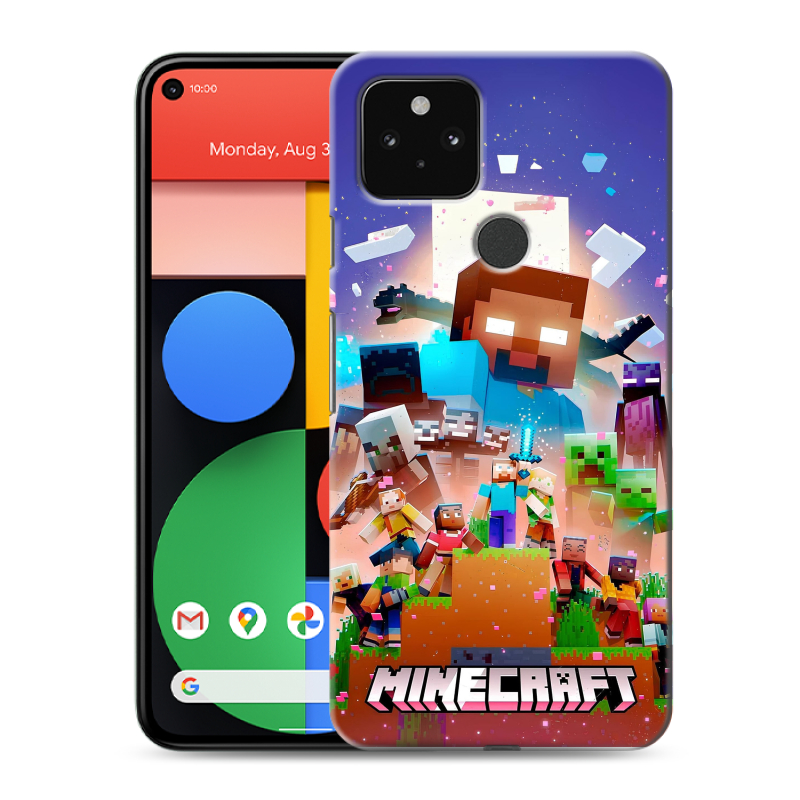 Пластиковый чехол на Google Pixel 5 с принтом Майнкрафт Minecraft Пластиковый чехол на Google Pixel 5 с принтом Майнкрафт Minecraft