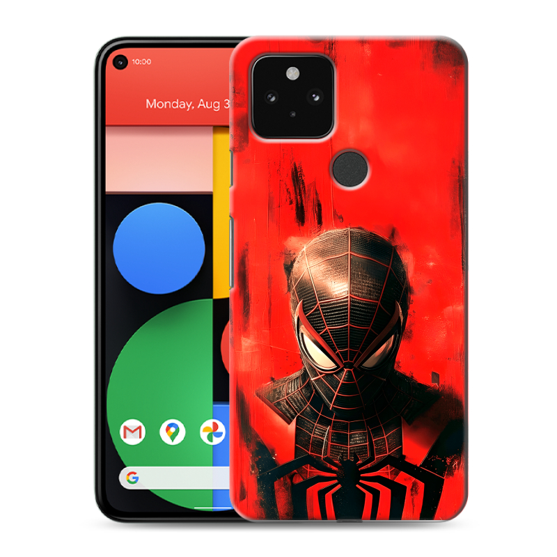 Пластиковый чехол на Google Pixel 5 с принтом человек паук spiderman Пластиковый чехол на Google Pixel 5 с принтом человек паук spiderman