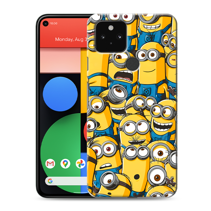Пластиковый чехол на Google Pixel 5 с принтом Миньоны Пластиковый чехол на Google Pixel 5 с принтом Миньоны