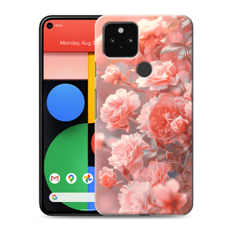 Силиконовый чехол на Google Pixel 5 с принтом Розы цветы Силиконовый чехол на Google Pixel 5 с принтом Розы цветы