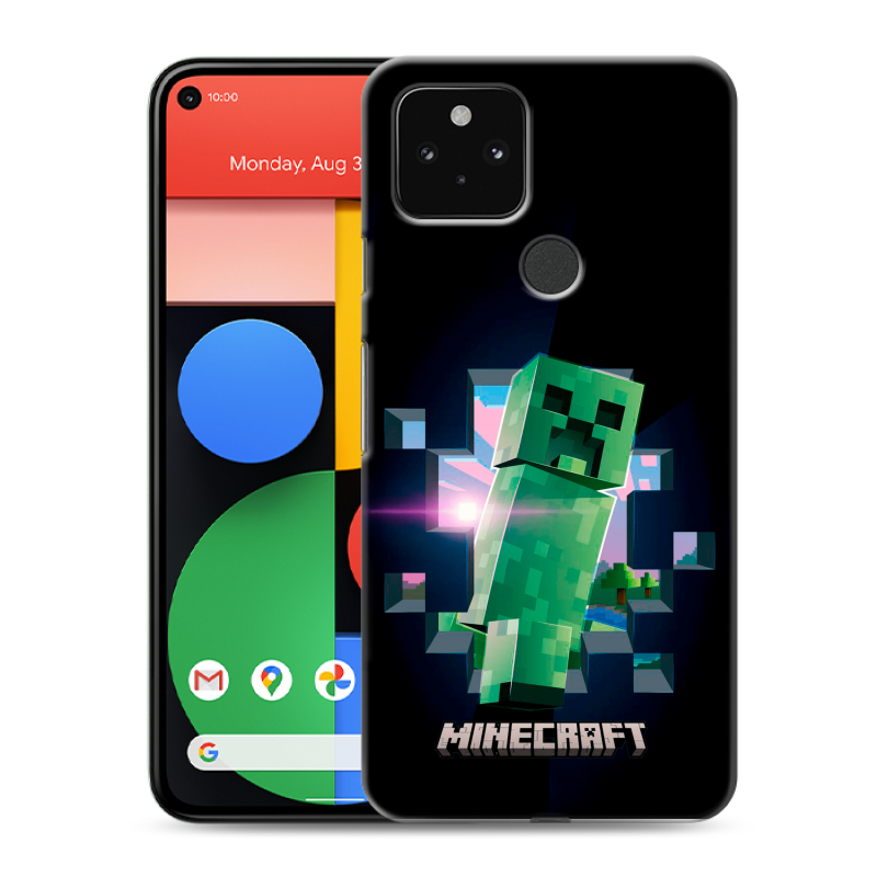 Силиконовый чехол на Google Pixel 5 с принтом Майнкрафт Minecraft Силиконовый чехол на Google Pixel 5 с принтом Майнкрафт Minecraft