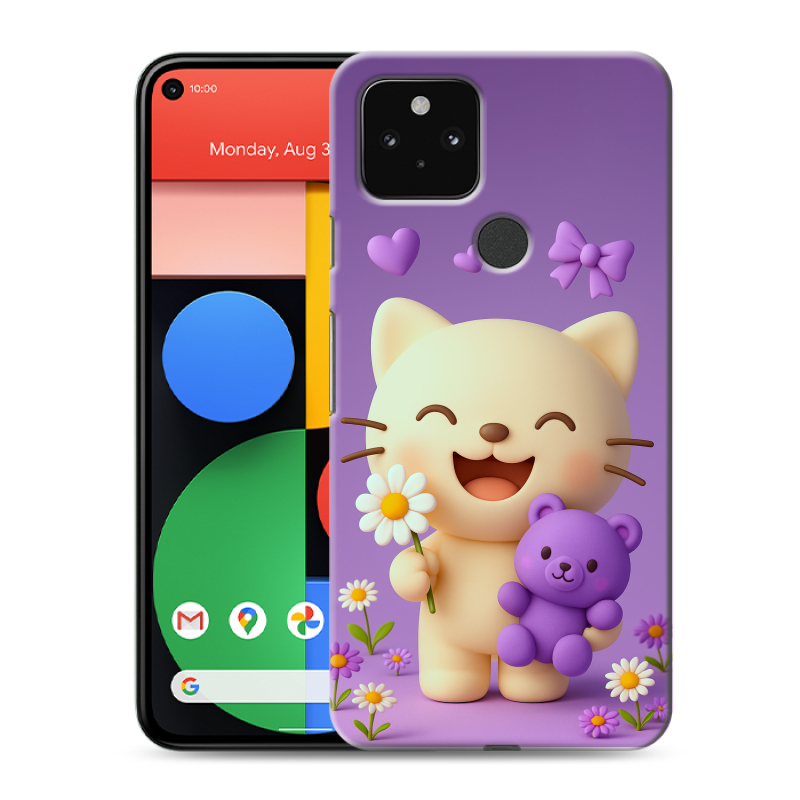 Пластиковый чехол на Google Pixel 5 с принтом для девочек Пластиковый чехол на Google Pixel 5 с принтом для девочек