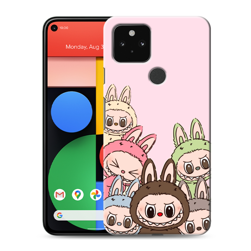 Силиконовый чехол на Google Pixel 5 с принтом Лабубу Силиконовый чехол на Google Pixel 5 с принтом Лабубу