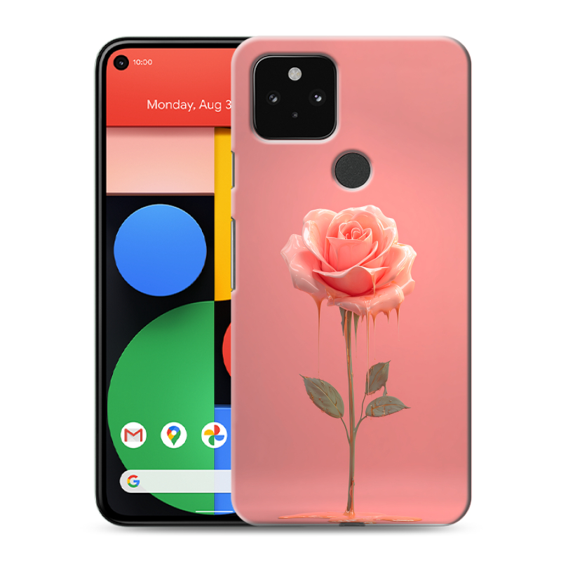 Силиконовый чехол на Google Pixel 5 с принтом Розовая роза Силиконовый чехол на Google Pixel 5 с принтом Розовая роза