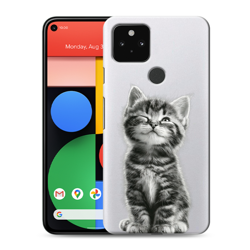 Пластиковый чехол на Google Pixel 5 с принтом Котенок Пластиковый чехол на Google Pixel 5 с принтом Котенок