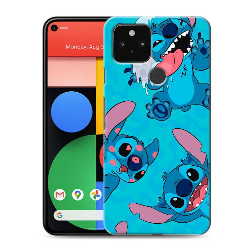 Пластиковый чехол на Google Pixel 5 с принтом Лило и Стич Пластиковый чехол на Google Pixel 5 с принтом Лило и Стич